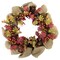 Northlight Rustic Burlap Fall Harvest Wreath with Acorns and Berries, 18-Inch